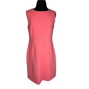 Diane Von Furstenberg Carrie Sleeveless Sheath Dress Sz 6 Coral Pink Designer